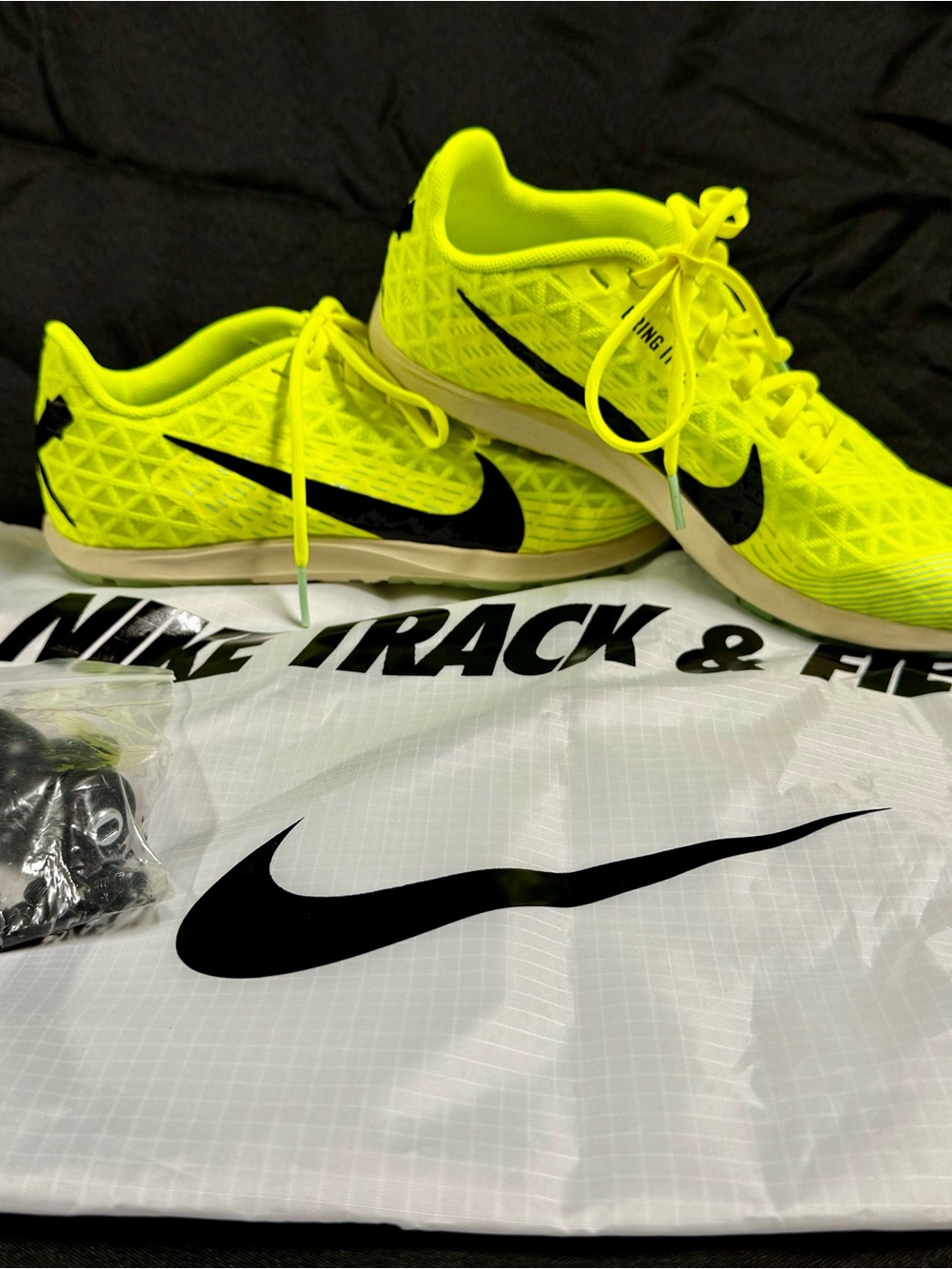 Kids Nike Zoom Rival XC 5 Neon Yellow Track Sneakers